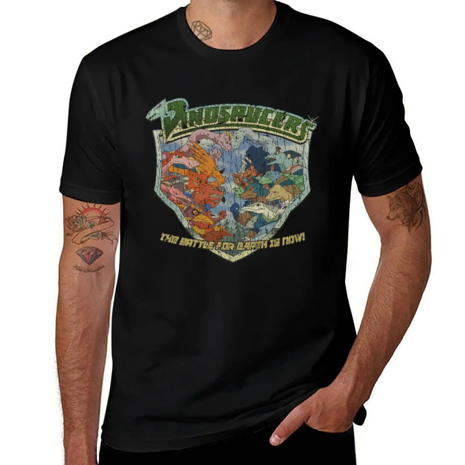 

Dinosaucers Battle for Earth 1987 T-Shirt Thanksgiving Day Tee Top