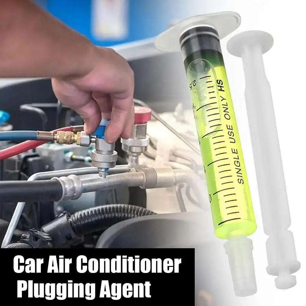 Refrigerant Oil Leak Repair Agent Car Air Conditioner Plugging Leak Car Fluorescent Detection Agent Detection Tool Oil Agen U0R1