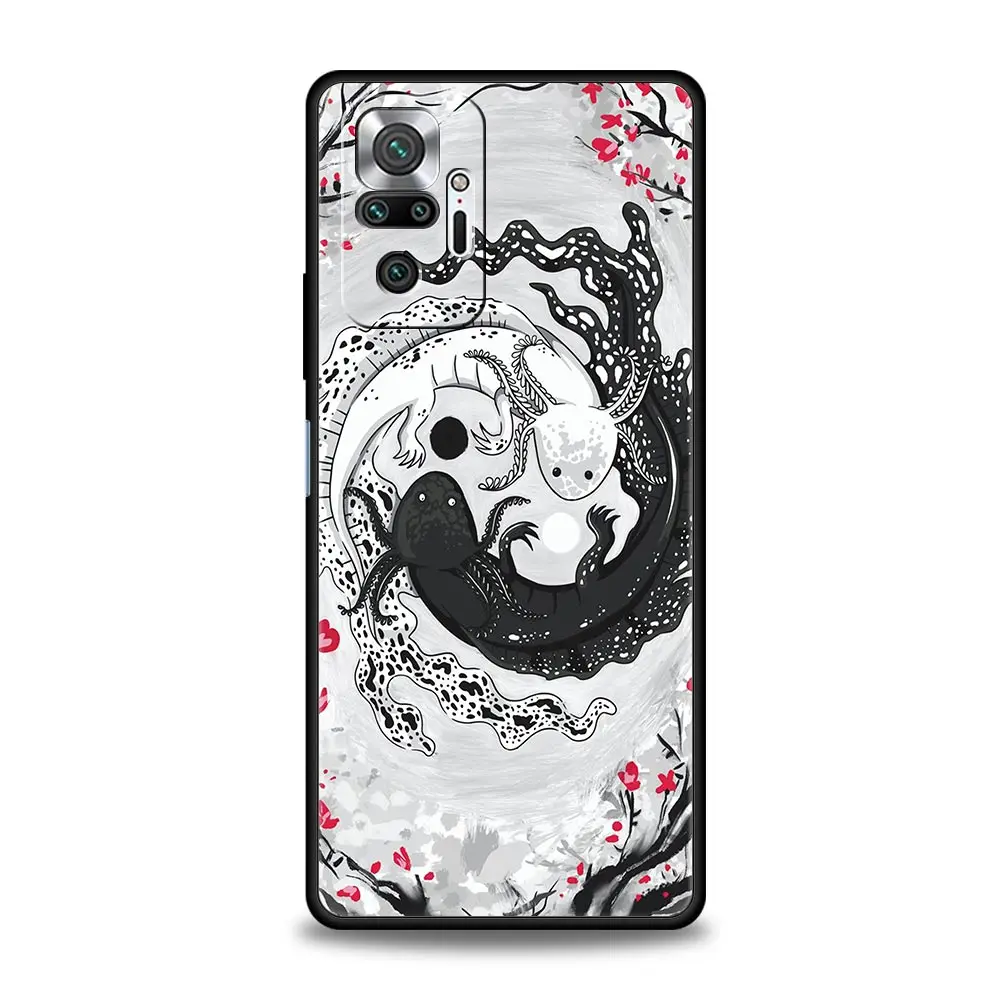 Custodia per telefono Koi Fish per Xiaomi Redmi Note 12 11 10 9 8 7 9s 8T Pro K40 Gaming 8A 9A 9C 9T 4G 5G Cover Black Coque Silicone