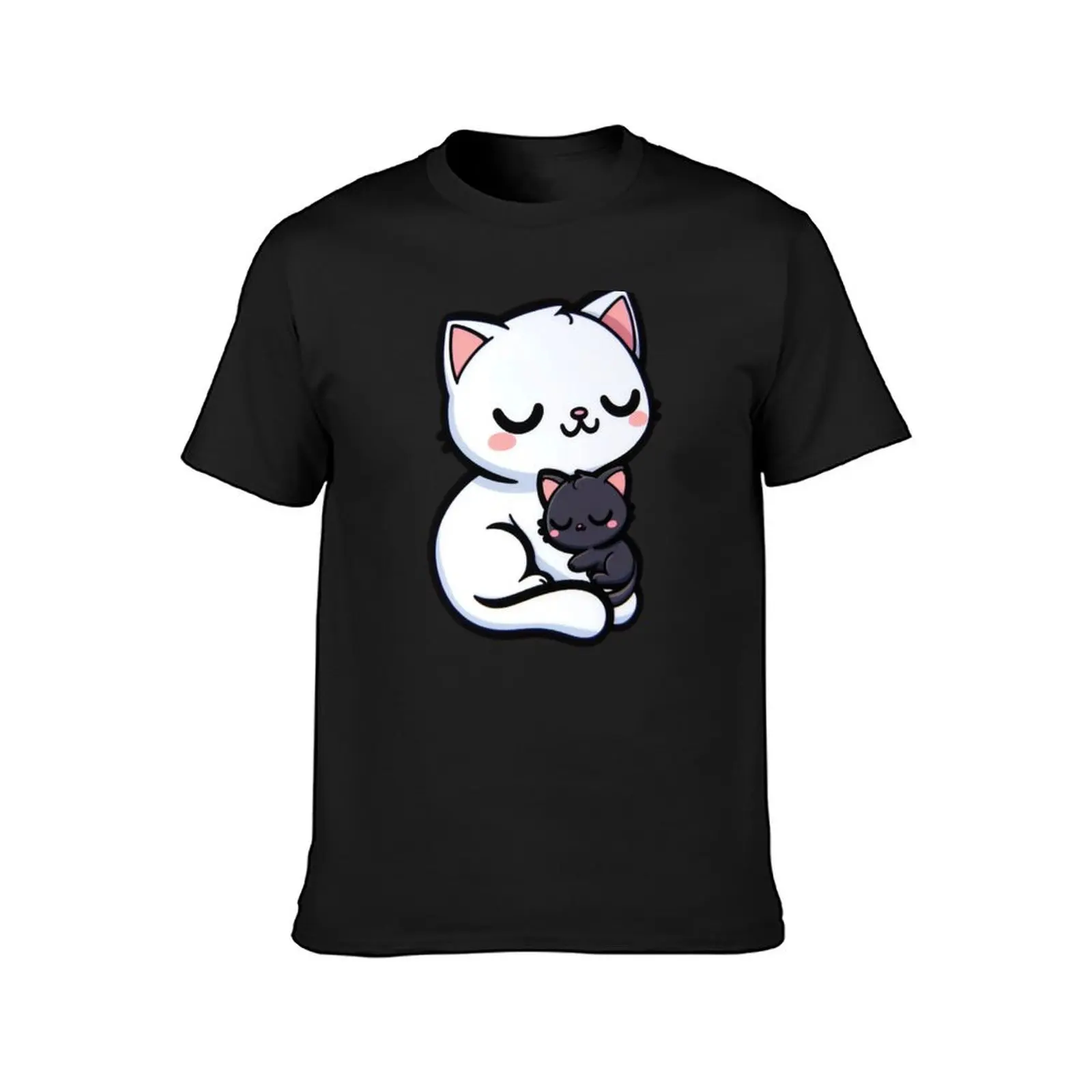 Mother Daughter Cat Kitten T-Shirt quick-drying oversizeds clothes for men