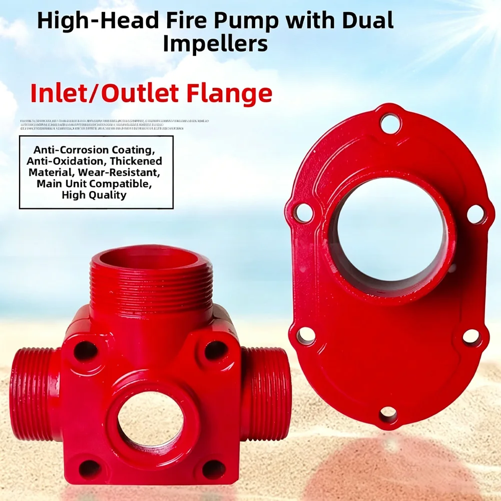For Diesel Engine Water Pump Accessories 2-inch Inlet/outlet Seats High Lift Dual Impeller Fire Pump Replacement Parts