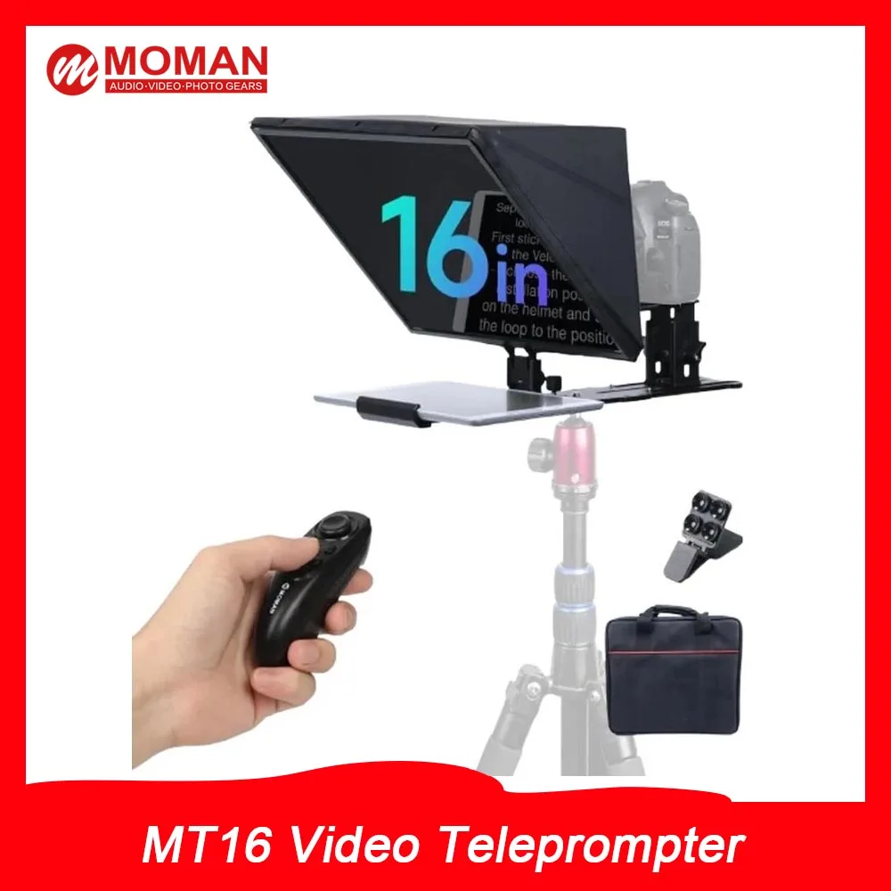 

Moman MT16 16 Inch Ultra HD, Reject NG Teleprompter Support Most Tablets/Smartphone Prompting