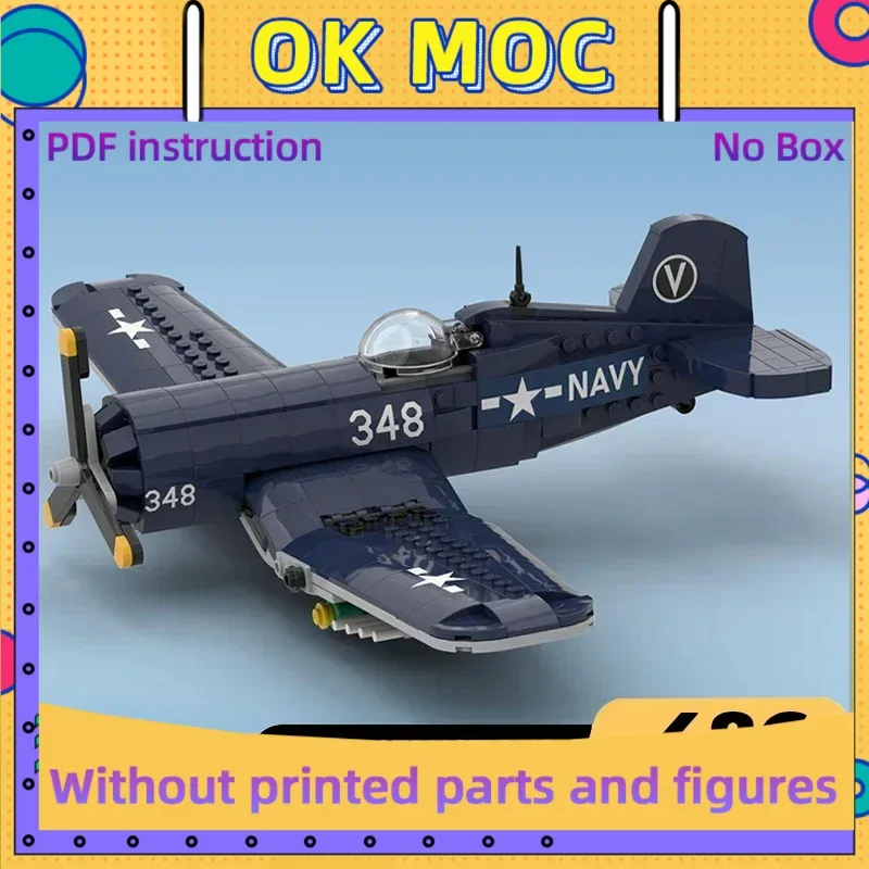 

Technical Moc Bricks Military Model F4U Corsair Fighter Modular Building Blocks Gifts Toys For Children DIY Sets Assembling
