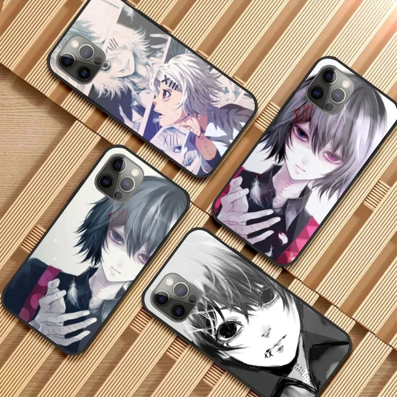 Tokyo Ghoul Juuzou Mobile Phone Case for iPhone 14 13 12 11 XS X 8 7 6 Plus Mini Pro Max SE 2022 PC Glass Phone Cover Funda