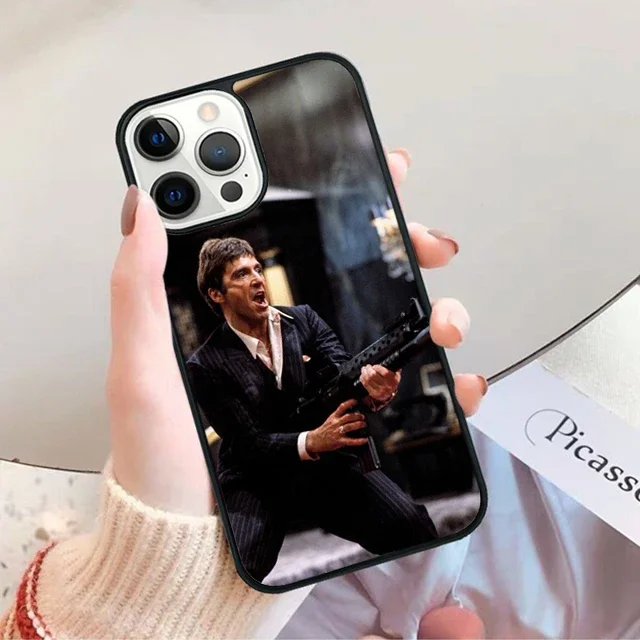 Scarface-Tony Montana Capa de Telefone para iPhone, Capa Traseira, iPhone 15, 14, 12, 13 Mini, 6, 7, 8 Plus, X, XS, XR, 11 Pro Max, SE, 2020