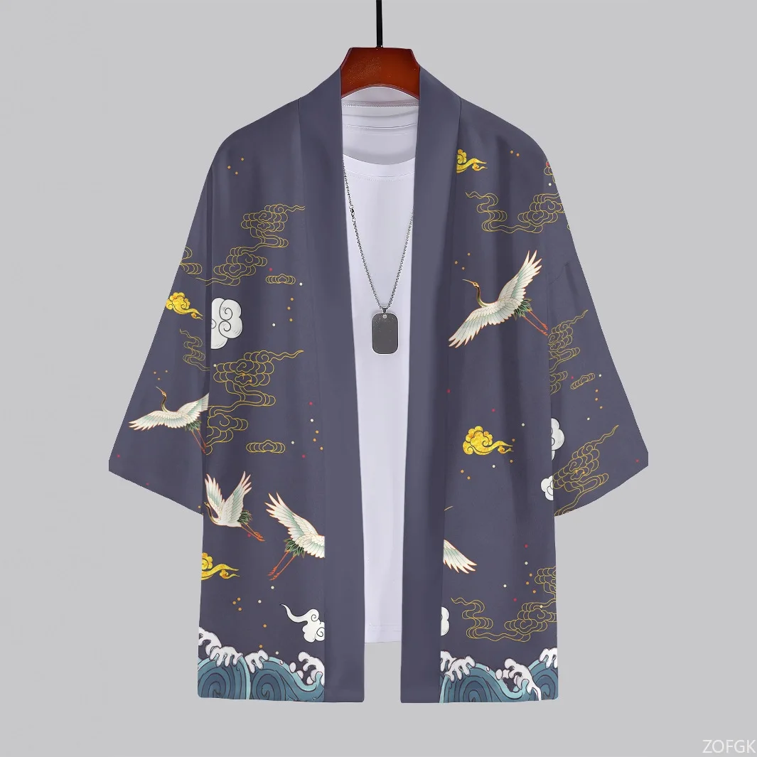 

2025 Summer Cross Border New 3D Printed Printed Animal Pattern Cardigan and Kimono
