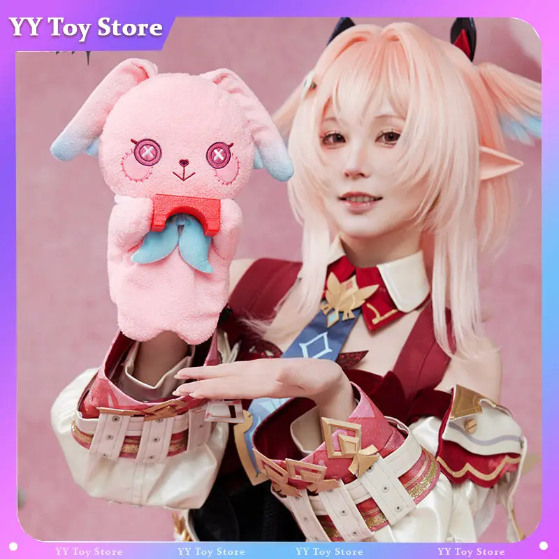 

【Genuine】Genshin Lynette Lop Eared Rabbit Plush Doll Pink Plush Toy Kawaii Home Ornament Collection Birthday Gift For Fans