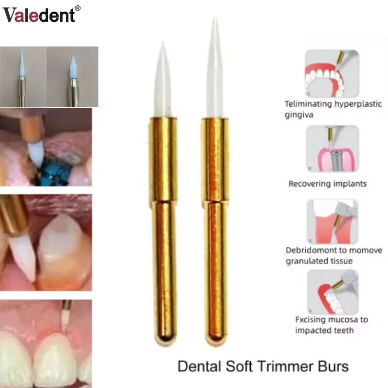 Dentist Implant Tip Dental Bur Ceramic Soft Tissue Trimmer for Gingival Retraction Hyperplastic Gum Cutting