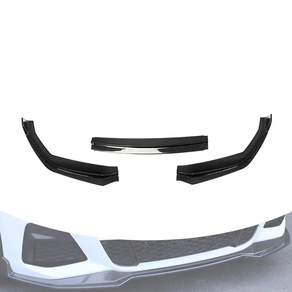 

3x Carbon Fiber Look Front Bumper Lip Spoiler For BMW 3 Series G20 G28 2019-2021