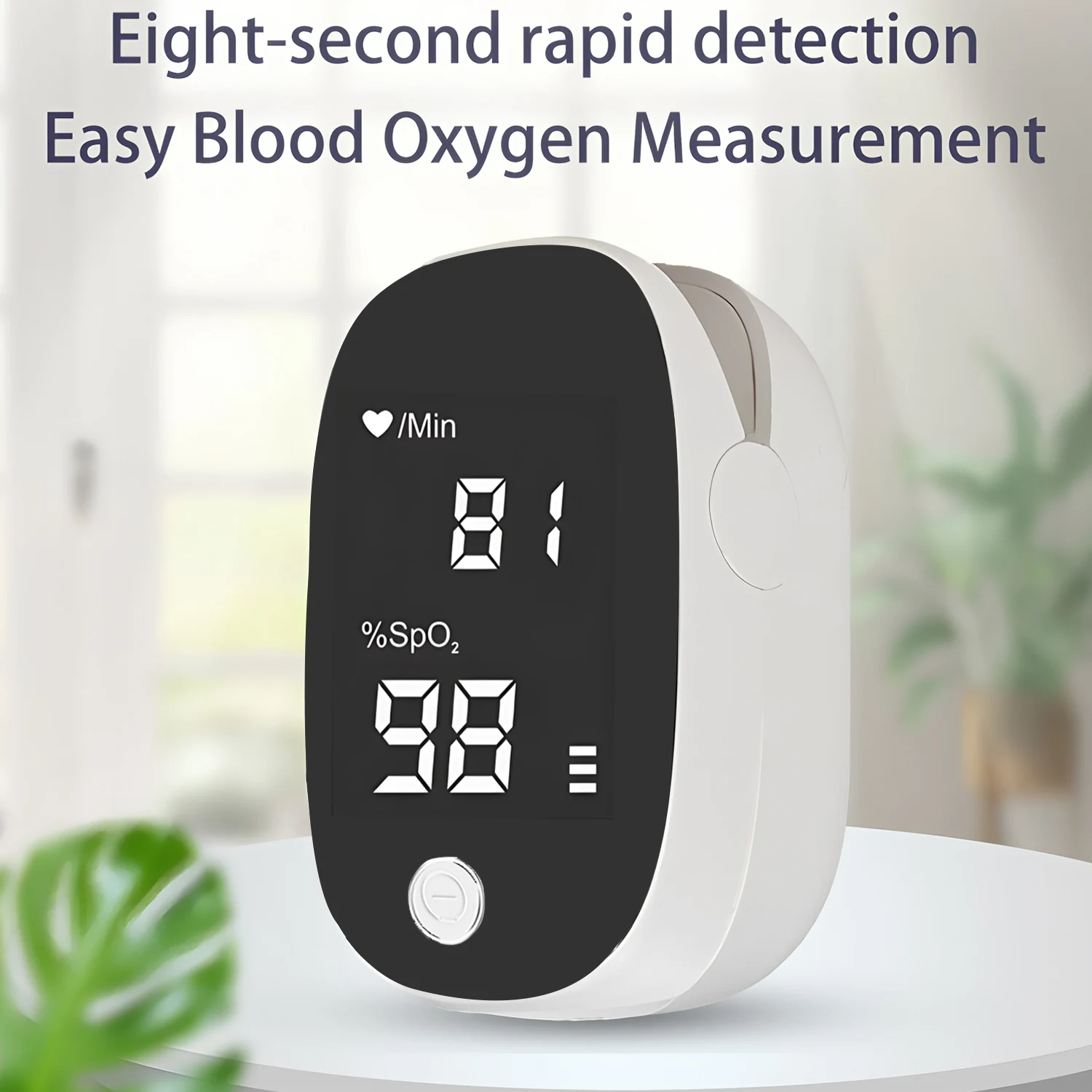 Fingertip Pulse Oximeter, Portable SpO2 Blood Oxygen Monitor with LED Screen for Daily Health Care