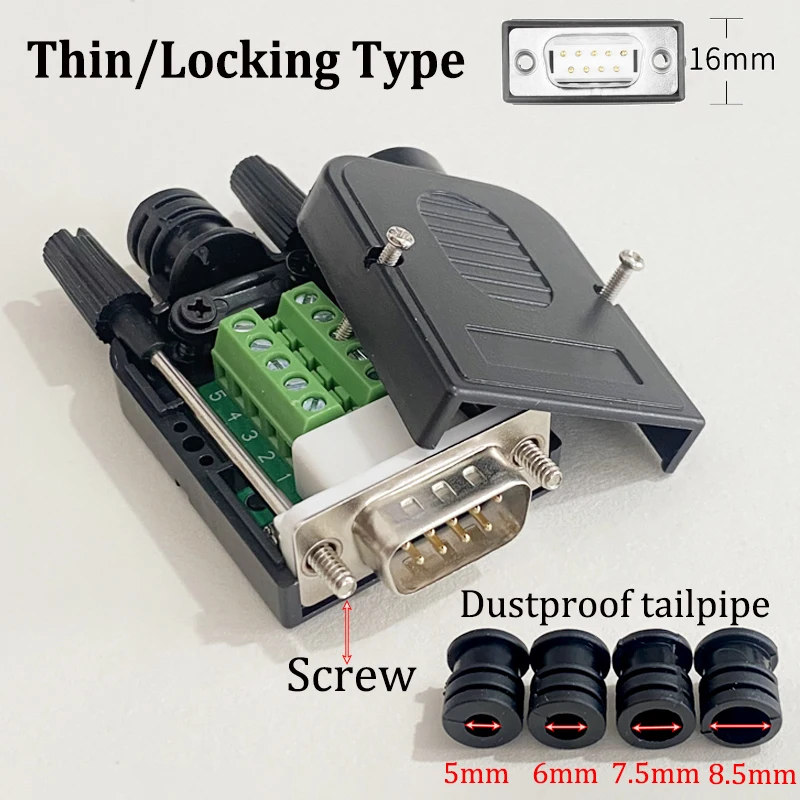 Cltgxdd 1Set DB9 DB15 Stecker-Buchse-Verbinder 9-Pin 15-Pin lötfreier Anschlussstecker RS232 COM Serieller Port D-SUB Breakout-Verbinder – Detail 15