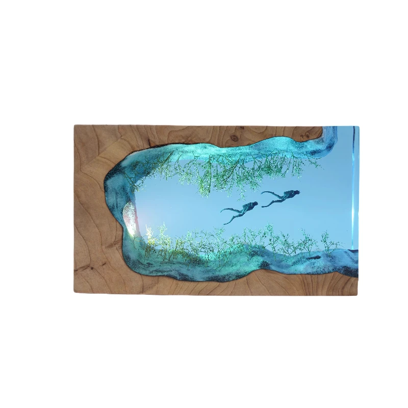 

Creative and warm pure handmade seaweed cave diver table set up atmosphere night bedside lamp birthday gift