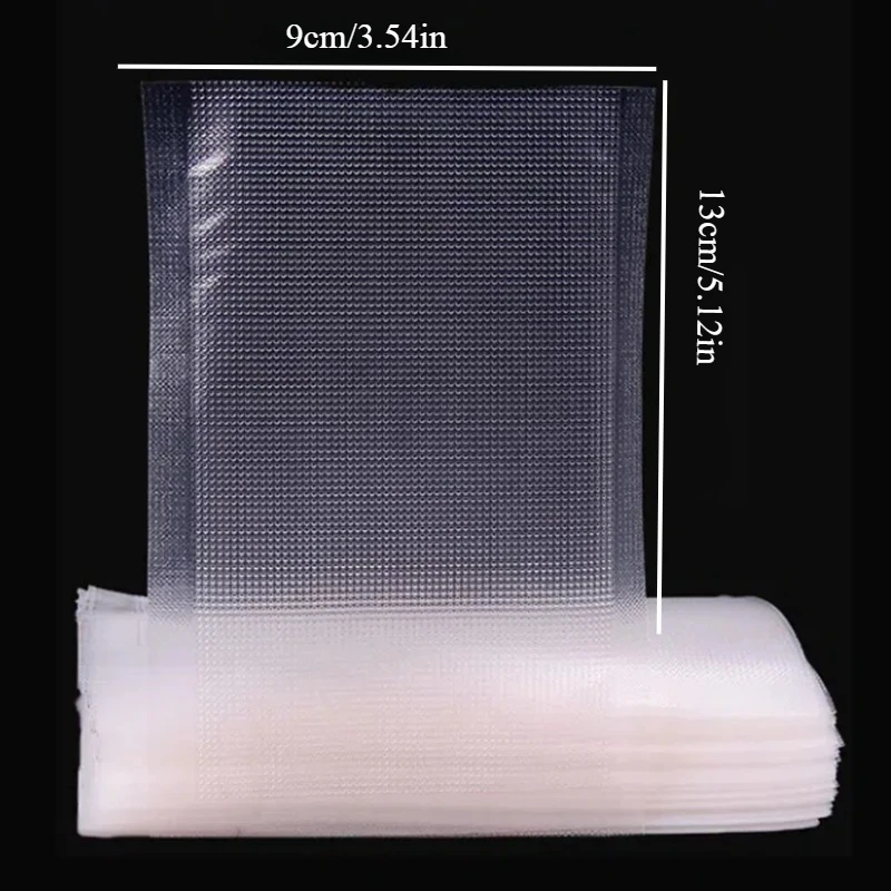 100PCS Vacuum Bag 9x13cm Food Grade Vacuum Seal Bag Sausage packaging bags Meats Grains Fresh-Keep Kitchen Camping Sealable Bags