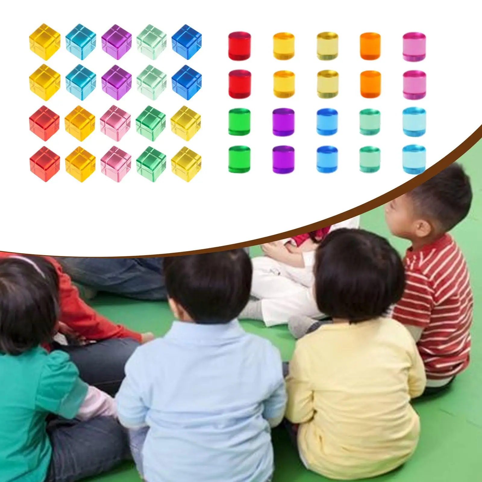 20 Pieces Acrylic Stacking Blocks Stacking Toys for Boys Girls Holiday Gifts