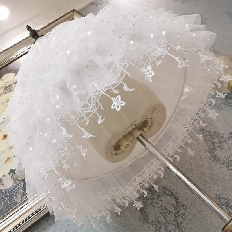 Stars Moon Tassel Women Petticoats Fluffy Bubble Tutu Skirt Crinoline Violent Daily Adjustable Fish Bone Underskirt Tulle Skirt