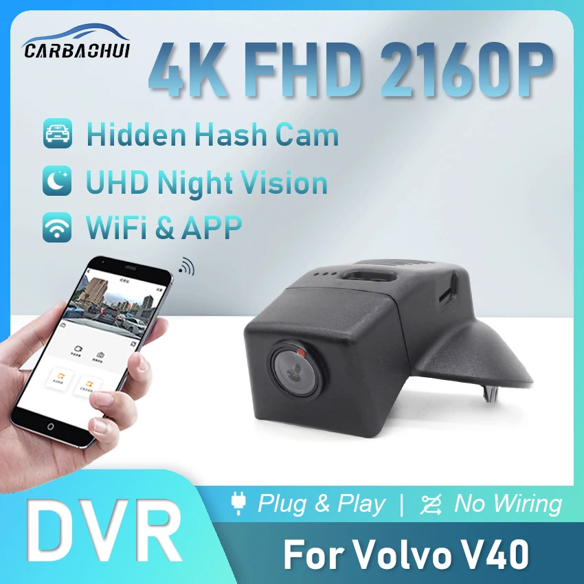 

HD 4K 2160P Plug and play Car DVR Wifi Video Recorder Dash Cam Camera For Volvo V40 2015 2016 ~2019 High quality night vision