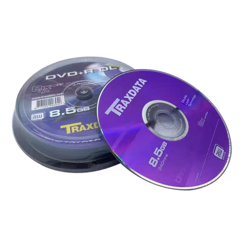 

DVD+R DL D9 8.5GB 240Min 8X Double Layer 10Pcs/Spindle