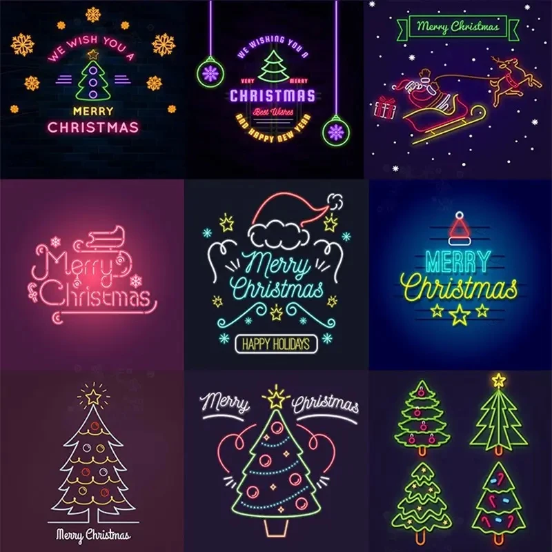 IWP Factory Price Indoor Lighting Night Lights Holiday Christmas Tree Costomized  Free Design Shop Room Decor Logo Neon Signs