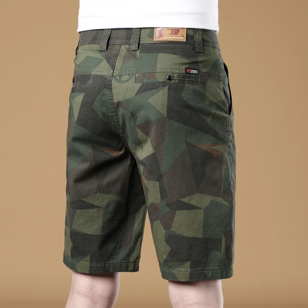

Men's Camouflage orts Cool Sensation Elastic Soft Five-Quarter Length Fitn Training Summer Casual Pants Breathable