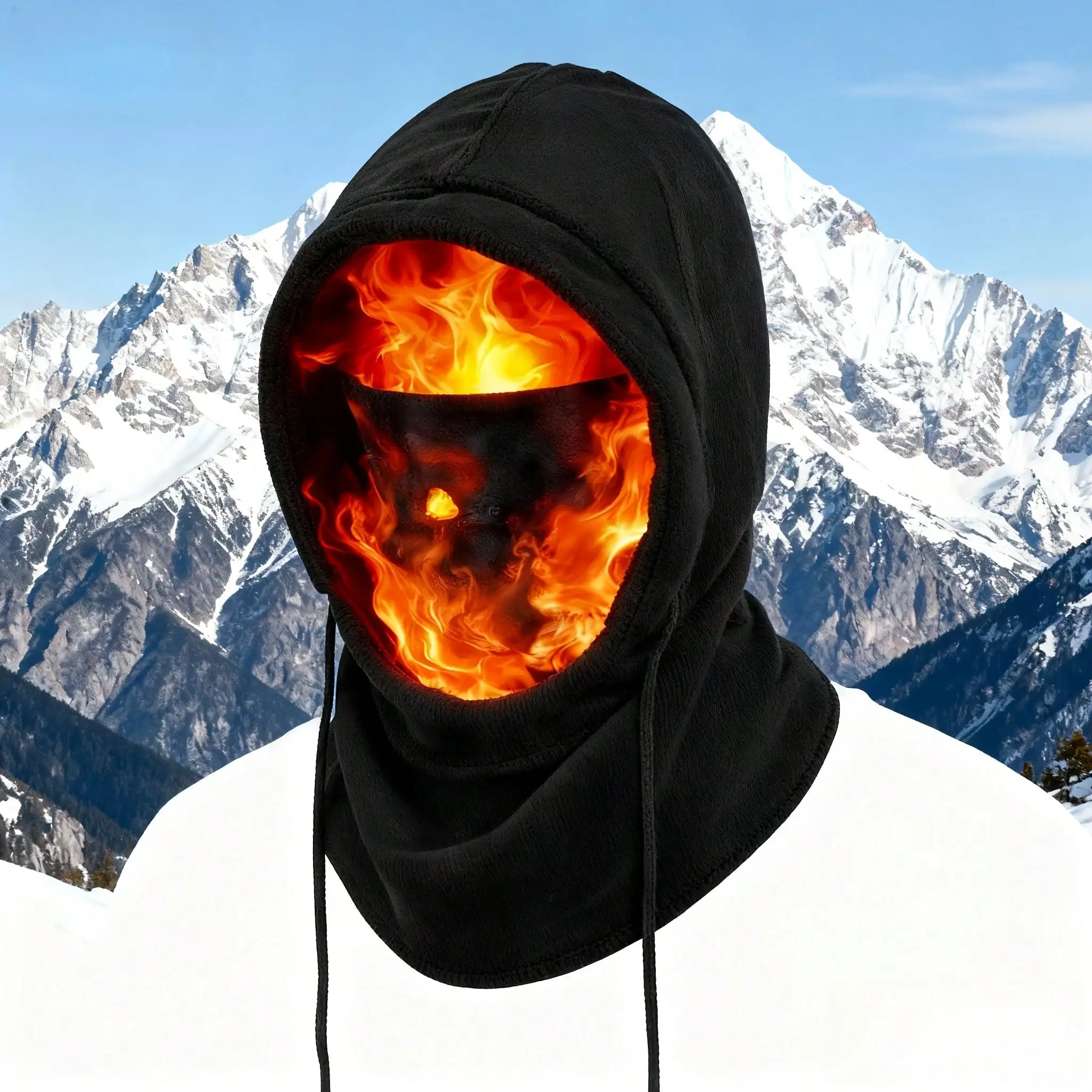 

1pc Men's 4-in-1 Ski Mask Windproof Warm Full Coverage Hat for Skiing Motorcycle