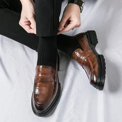 Luxury Business Oxford Leather Shoes Men Breathable Rubber Formal Dress Shoes Male Office Wedding Flats Footwear Mocassin