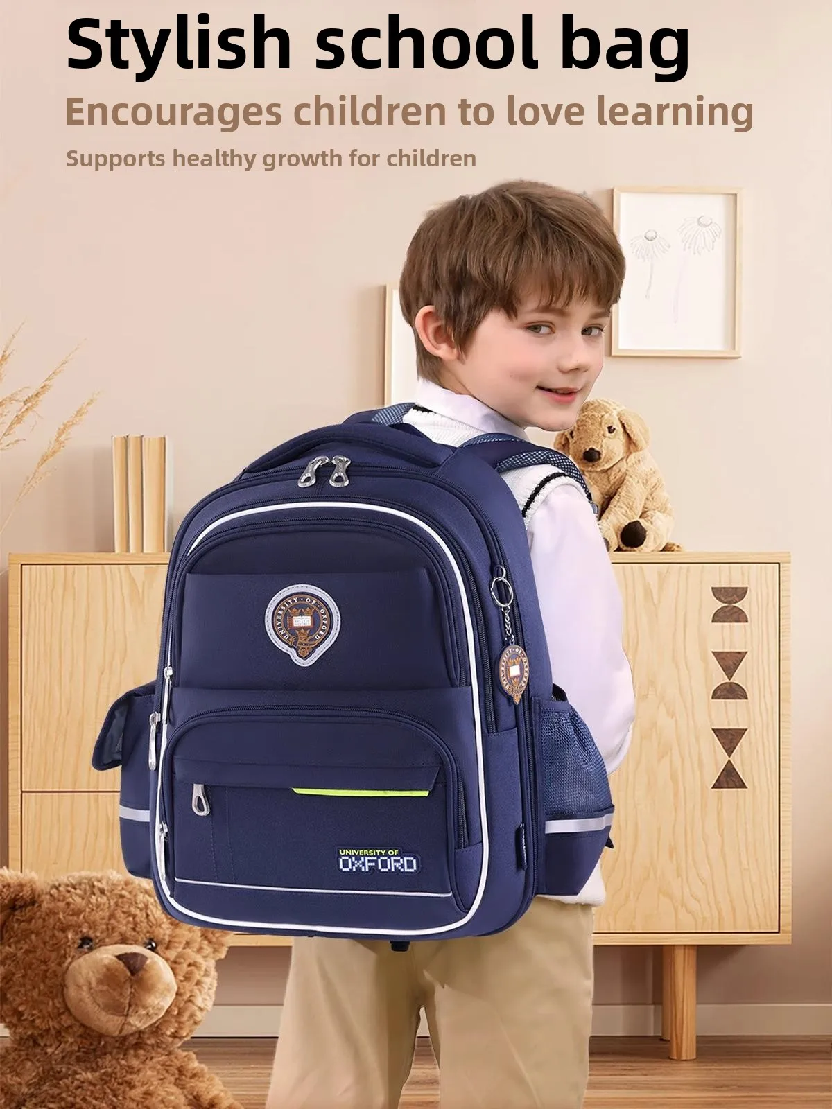 

Ox Universi Bapa Lightweight Reduced Burden Double oulder Bag for Boys And Girls Primary School Students ades 3...