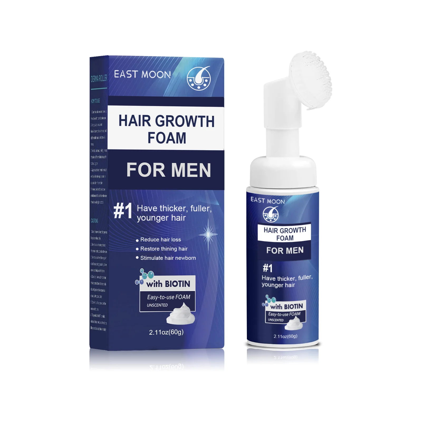 Men Hair Care Mousse Repair Damaged Fluffy Hairs Beard Strengthen Thicker Hair Enhancer Nourishes Scalp Beard Growth Foam Spray