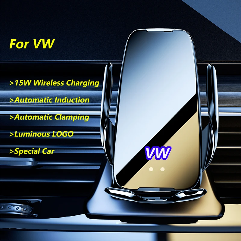 

15W Mobile Phone QI Wireless Charging Holder For VW CC Magotan POLO Golf Passat Tiguan Bora Auto Parts Navigation Phone Charging