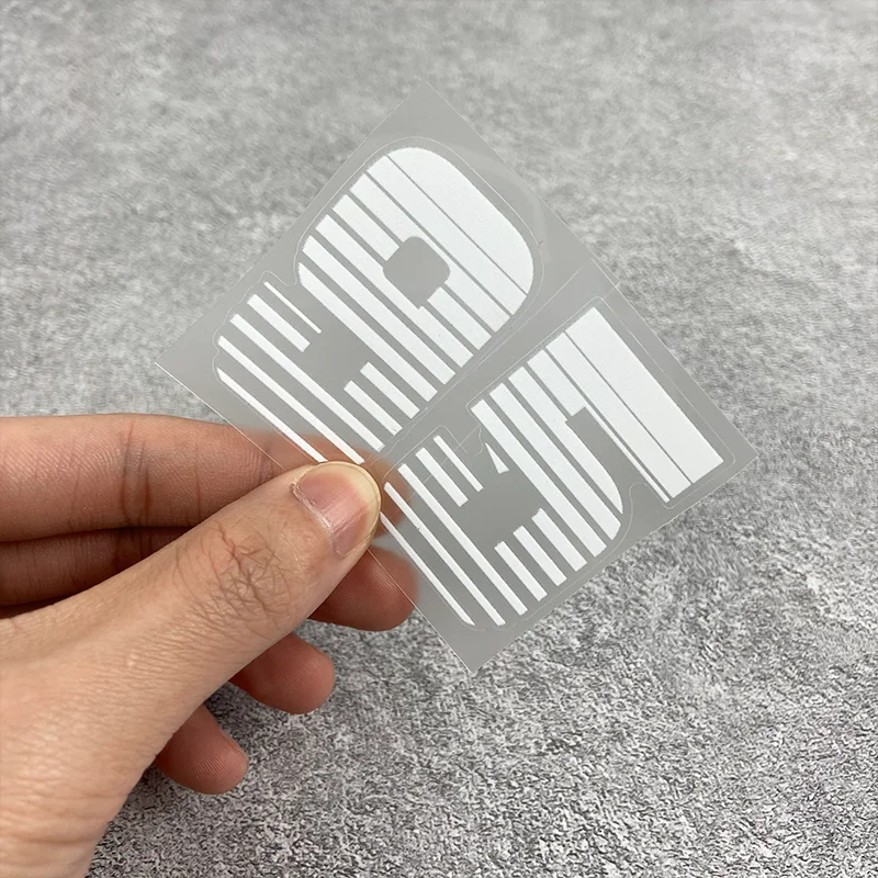 2PC White 0-9 Number Vinyl Sticker Waterproof Decal For Motorcycle Fuel Tank Helmet E-Scooter Laptop Custom Racing Decoration