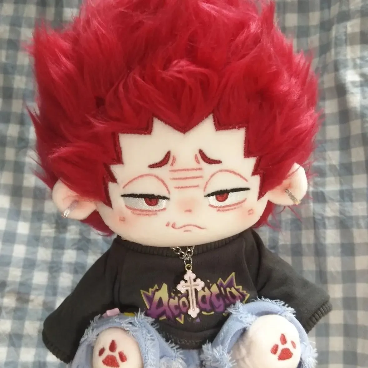 20cm Anime Haikyuu!!、Tendou Satori Cosplay Soft Plush Doll Body Dress Up Stuffed Plushie Pillow Toy Dolls Figure