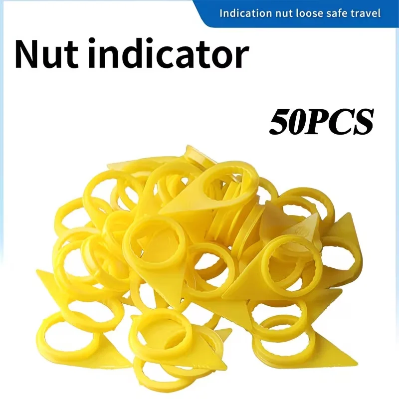 50Pcs 32mm Yellow Wheel Nut Check Indicators High-Visibility HYB32 Nut Torque Indicator For Trucks Trains Car Accessories