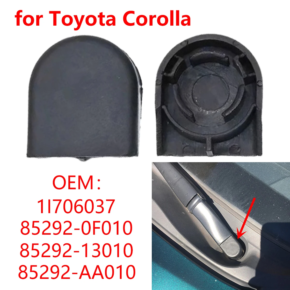 2/4Pcs for Toyota Yaris Corolla Verso Auris Car Accessories Front Windscreen Wiper Arm Nut Cap Bolt Cover 852920F010 8529213010