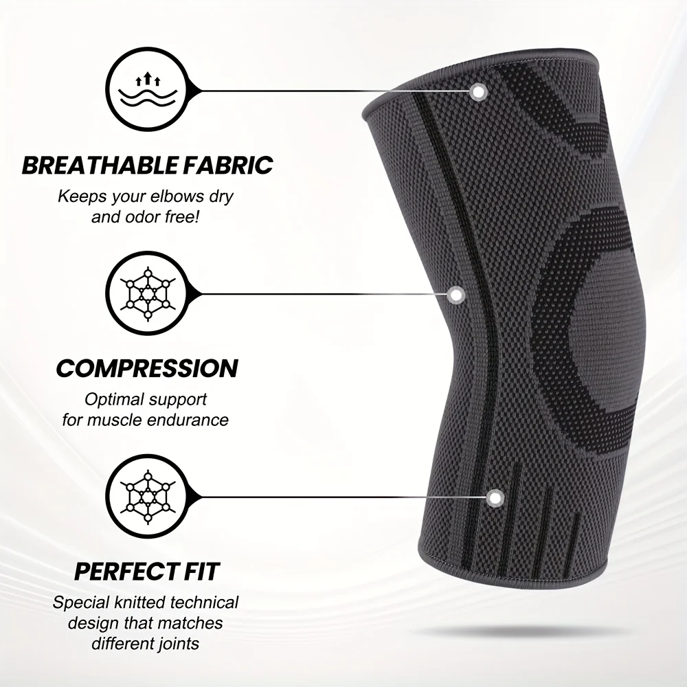 1pc Sports Elbow Protector For Men And Women, Joint Sleeve Protector Arm Sheath, Tennis Elbow Belt Strap Pressurized Winding view 3