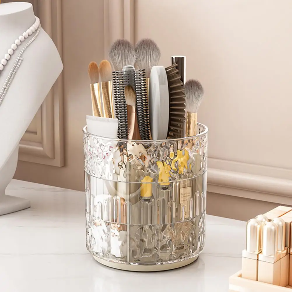 Desktop Pen Storage Solution Rotating Makeup Brush Holder with Capacity Removable Pen Stand Organizer for Desk 360-degree