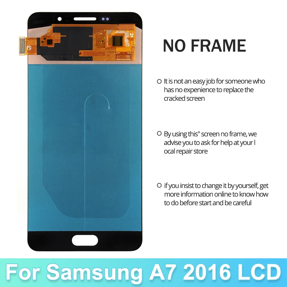 100% Tested TFT For SAMSUNG GALAXY A7 2016 A710 LCD Display Touch Screen Digitizer Assembly Replacement