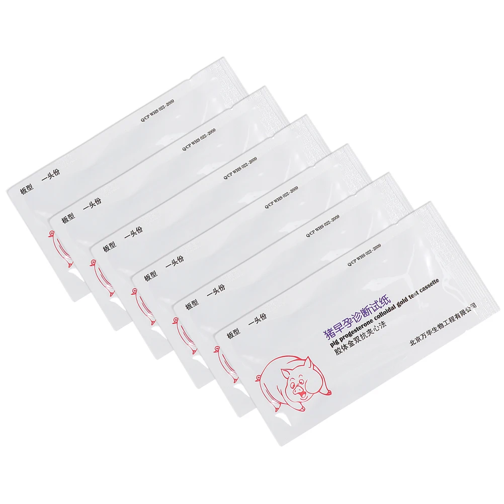 

6 Sets Animal Pregnancy Test Paper for Pigs Reusable Early Response Kit Farm Testing Sperms