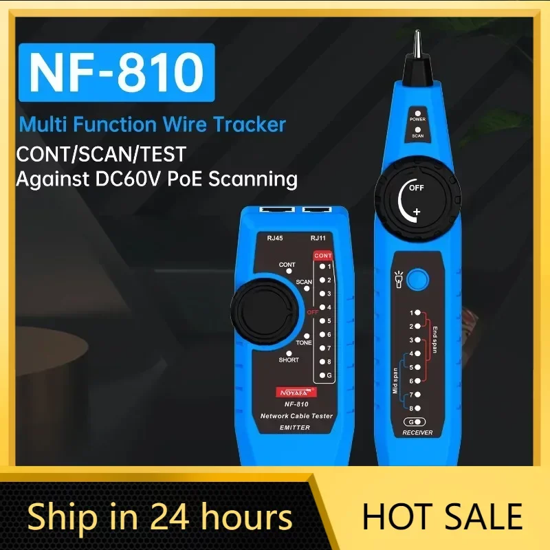 Noyafa-network Cabo Tester Cabo Tracker Wire Tracer Ethernet Lan Anti-interferência Line Finder Ferramentas de Rede Rj45 Rj11 Nf810