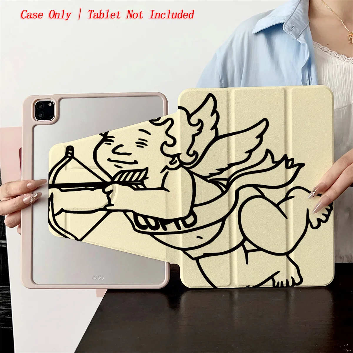 

Classic Cupid with Arrow Print iPad Case For Apple iPad Pro 12.9 Air 3 Mini 5 9th Gen Slim Anti-Scratch Cover