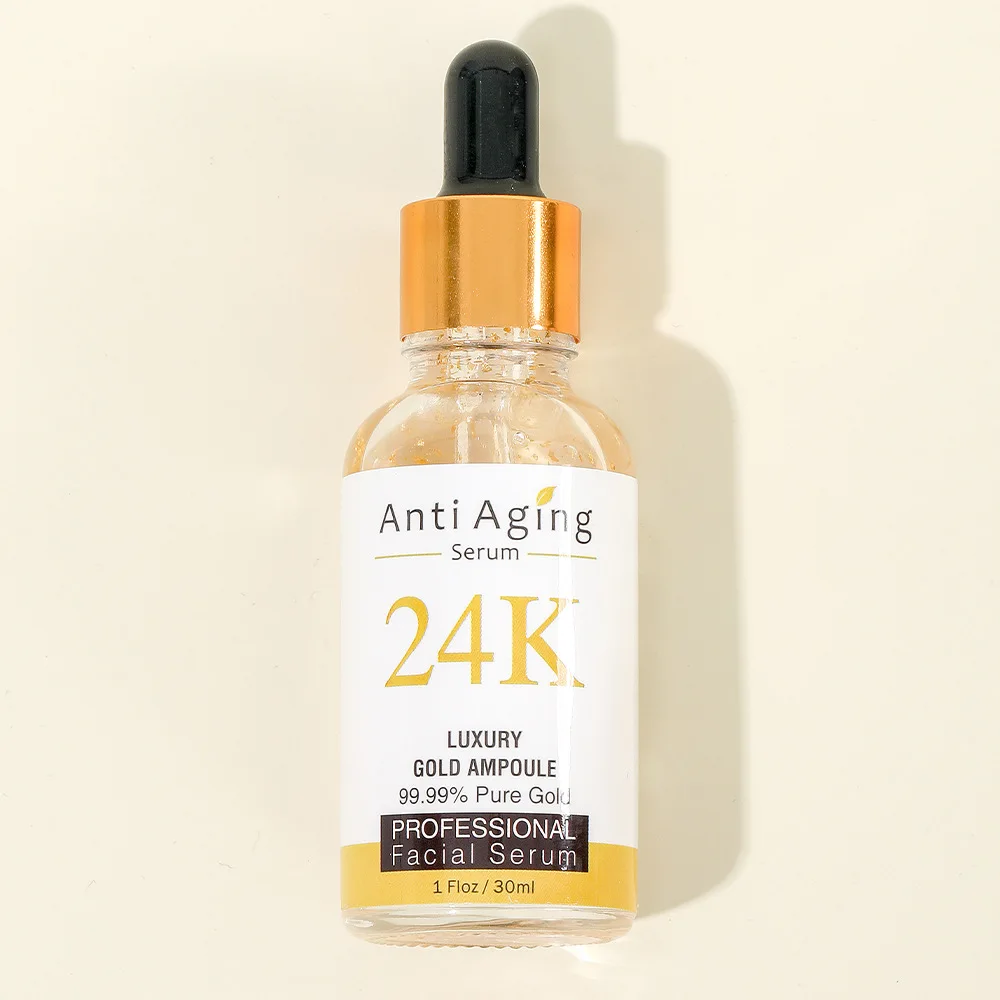 24K Gold Foil Serum Moisturizing and Hydrating Gold Solution 24K Gold Face Serum