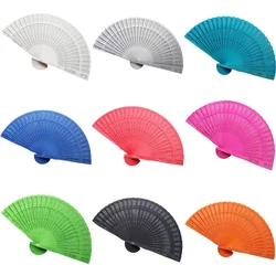 1PC Fashion Wedding Hand Fragrant Party Carved Bamboo Folding Fan Chinese Wooden Fan Vintage Hollow Antiquity Folding Fan