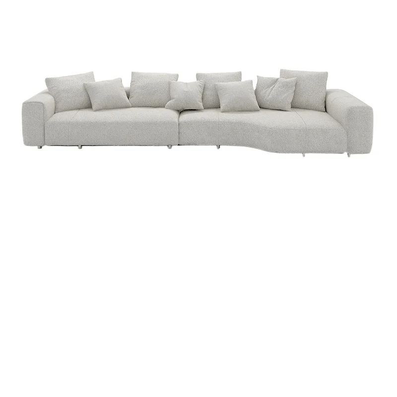 

Italian light luxury minimalist creative fabric living room villa large flat living room furniture