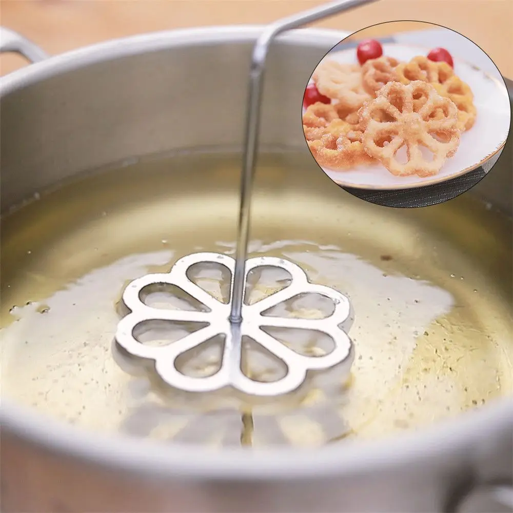 Cuchara antiadherente de aleación de aluminio, molde para freír galletas, gofres, anillos para pasteles, triturado, zanahoria, utensilio de cocina para hornear, 1 unidad
