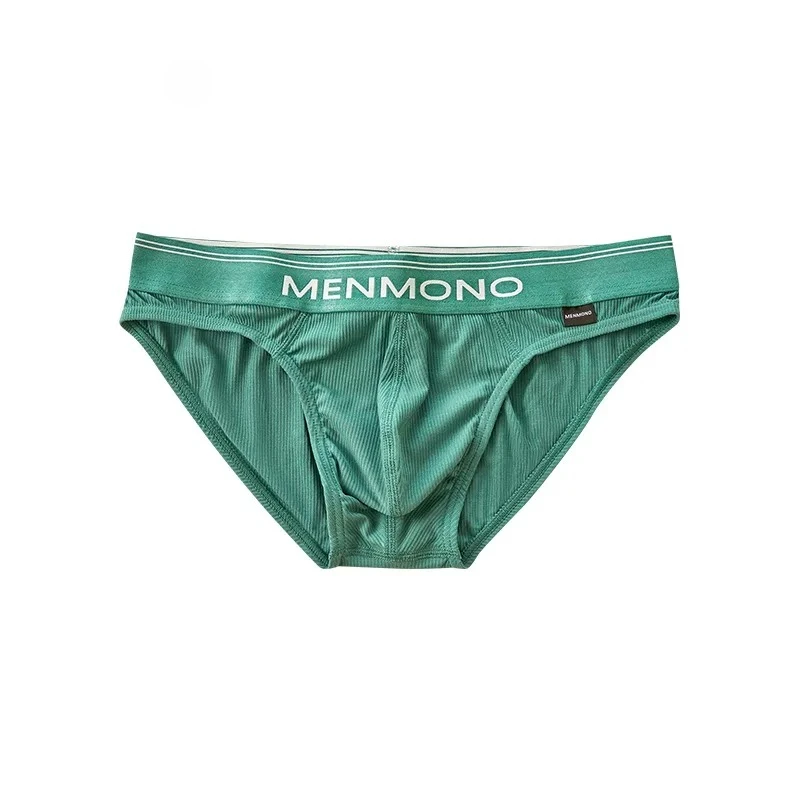 Ribbed Modal Bulge Brief Underwear Soft Breathable Comfortable Skinny Underpants Daily Wear Male Low-rise U Convex Pouch Panties