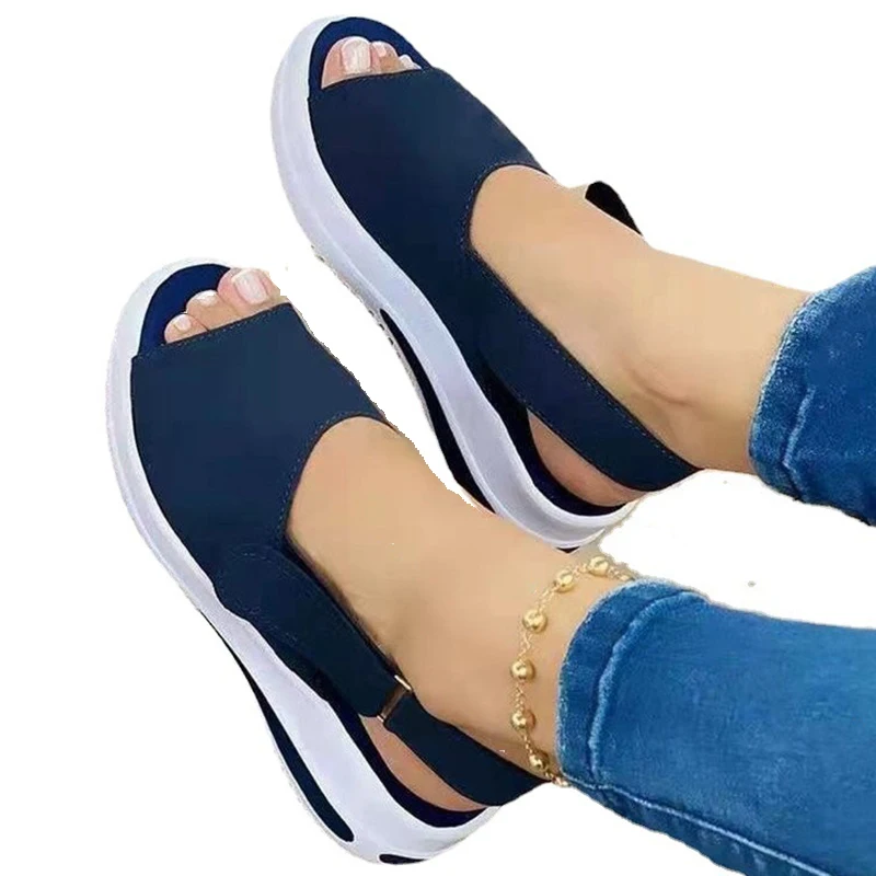 Women Shoes Summer 2022 Breathable Wedges Sneakers Shoes Women Plus Size Shoes Women Trainers Flat Vulcanize Shoes Sport Sandals