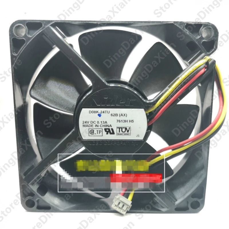 

d 1PCS FOR NIDEC D08K-24TU 80x80x25mm 24V 0.13A 3-Pin Inverter Silent Cooling Fan
