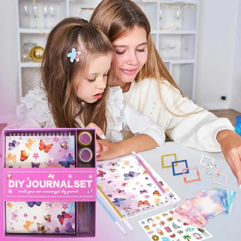 

Journal Kit For Girls Innovative Book Making Kit Journaling Art Crafts Unique Kids Stationary Set Scrapbook Diary Supplies Toy