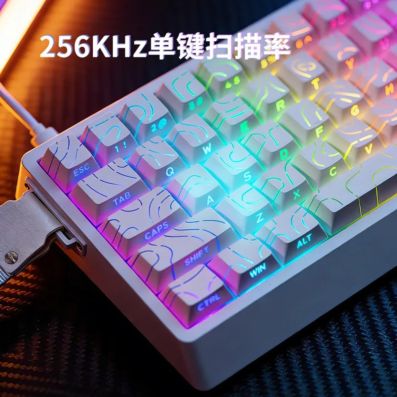 Aishi Nd68 Nd63 Magnetic Axis Mechanical Keyboard Pro Rgb Backlight Hall Sensor 256K Polling Rate E Sports Gaming For Desktop Pc