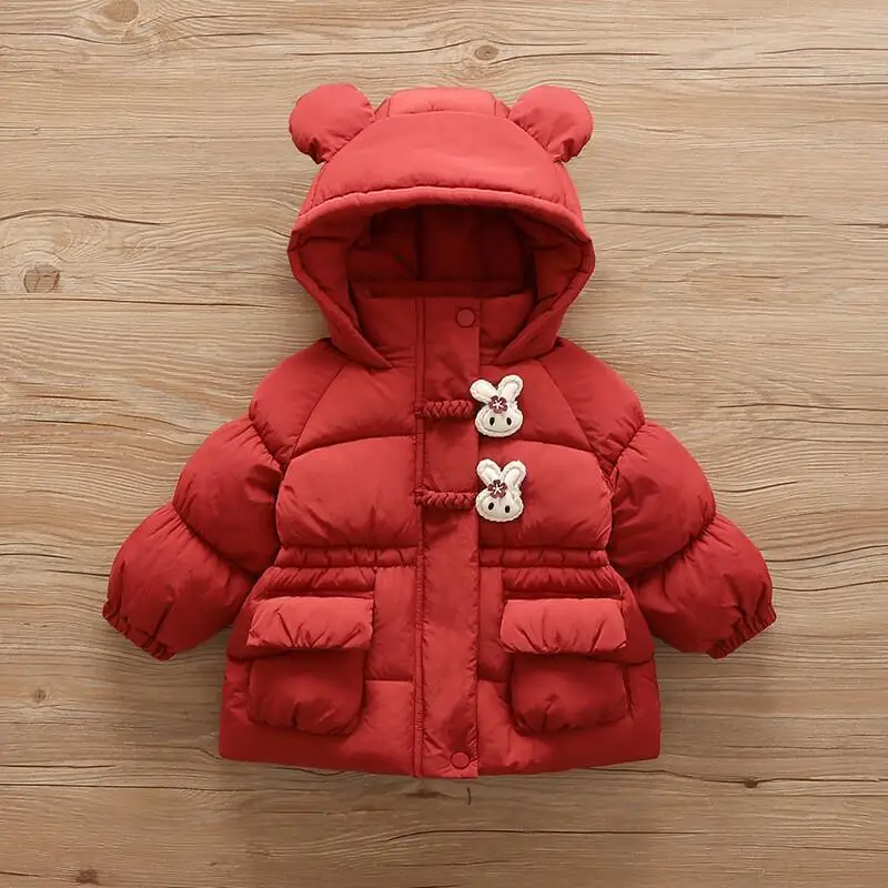 

Autumn Winter Girls Lightweight Padded Coat Korean Style Kids Padded Jacket Thicken Cotton Loungewear Outerwear Kids Clothes