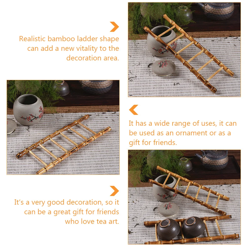 

Decoration Mini Bamboo Ladder Props Miniature Ornament Small House Accessories