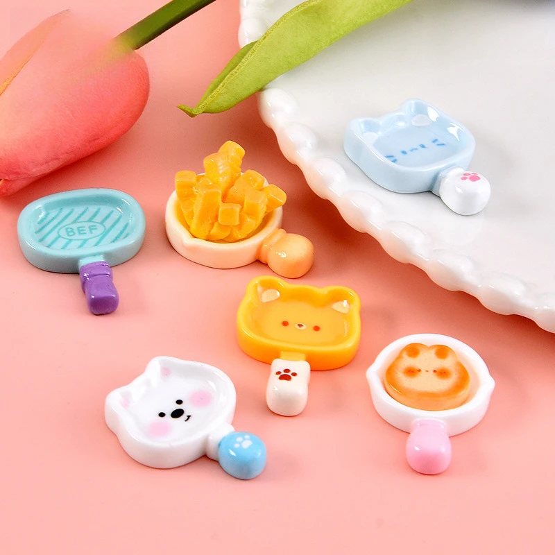 100 قطعة لطيف مقلد الكرتون تحلق عموم الراتنج Cobochon سطح المكتب حلية المفاتيح سجل القصاصات دمية الزينة الحرفية